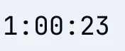 Actual running timer in the demo: one hour and twenty-three seconds.